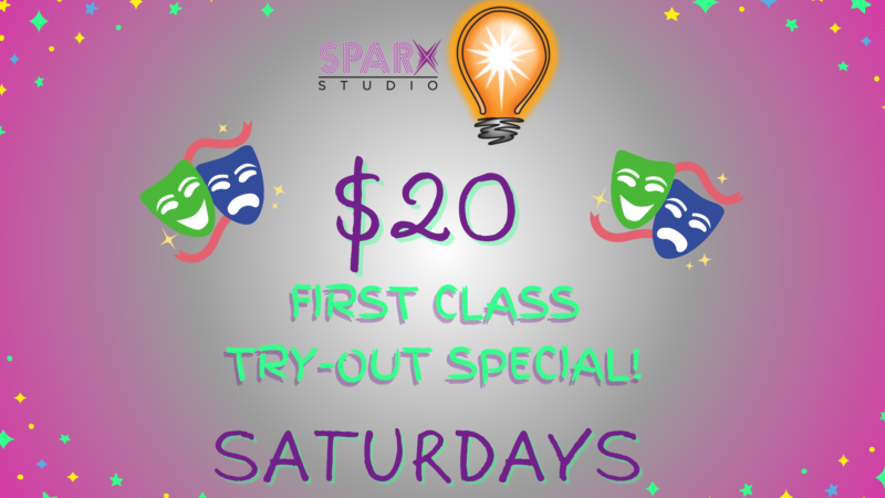 $20 First Class Trial Sign Up Special - Saturdays